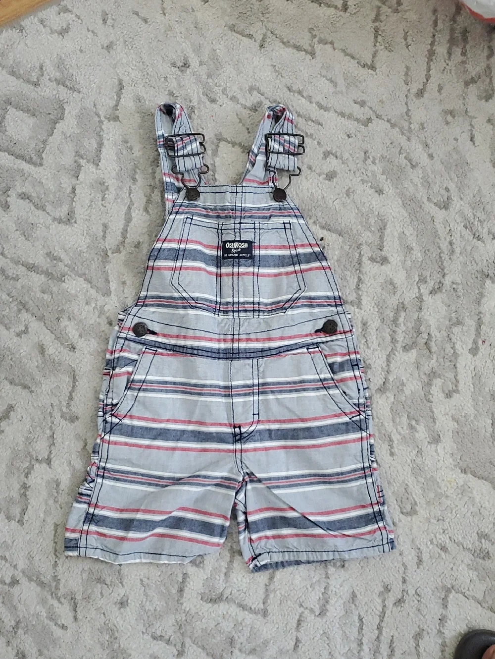 OshKosh B'gosh Bundke Kids Overalls, Classic Tan, Americana